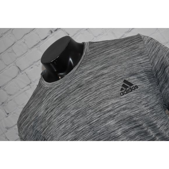 Adidas Gym Shirt Workout Mens Size 2XL ClimaLite Polyester Performance Gray - Picture 1 of 5